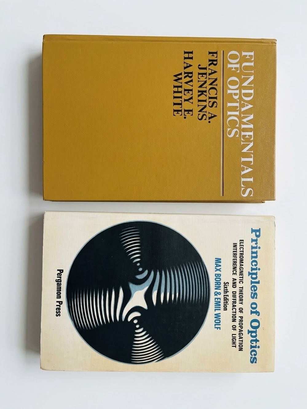 Principles & Fundamentals of Optics Book Bundle Lot (2) Jenkins White Born Wolf